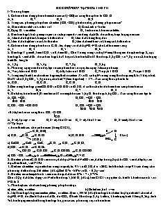 Đề cương ôn tập Học kì 2 Hóa học Lớp 11