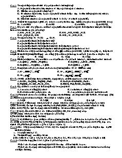 Đề cương ôn tập Học kì 2 môn Hóa học Lớp 11