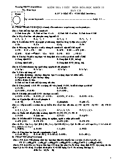 Đề kiểm tra Học kì 1 Hóa học Lớp 11 cơ bản - Lần 2 - Trường THPT Minh Khai