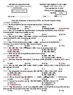 Đề kiểm tra Học kì 2 Hóa học Lớp 11 - Mã đề: 11.6.1 - Trường THPT Mông Dương (Có đáp án)