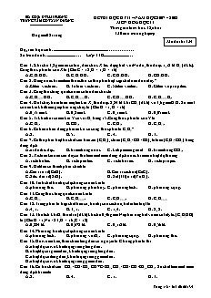 Đề kiểm tra Học kì 2 Hóa học Lớp 11 - Mã đề: 134 - Trung tâm GDTX An Dương (Có đáp án)