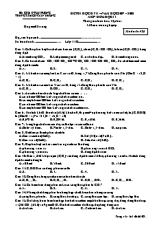 Đề kiểm tra Học kì 2 Hóa học Lớp 11 - Mã đề: 483 - Trung tâm GDTX An Dương (Có đáp án)