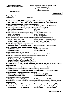 Đề kiểm tra Học kì 2 Hóa học Lớp 11 - Mã đề: 568 - Trung tâm GDTX An Dương (Có đáp án)