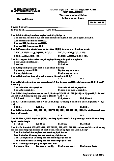 Đề kiểm tra Học kì 2 Hóa học Lớp 11 - Mã đề: 641 - Trung tâm GDTX An Dương (Có đáp án)