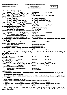 Đề kiểm tra Học kì 2 Hóa học Lớp 11 - Trường THPT Định An