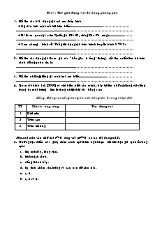 Đề kiểm tra khảo sát chất lượng đầu năm Sinh học Lớp 7