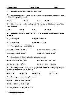 Đề thi Học kì 1 Hóa học Khối 11 - Đề 1 - Trường THPT Đặng Huy Trứ