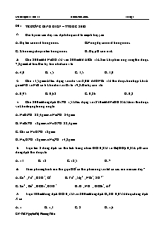 Đề thi Học kì 2 Hóa học Lớp 11 - Đề 1 - Trường THPT Bình Điền