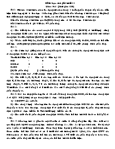 Đề thi học sinh giỏi Hóa học Lớp 11
