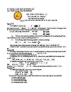 Đề thi Olympic Hóa học Lớp 11 - Lần 3 (Có đáp án)