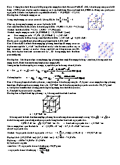 Dùng máy tính Casio giải bài tập Hóa học - Đề số 1 (Có đáp án)