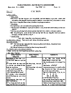 Giáo án Hóa học Lớp 11 - Bài 15: Cacbon