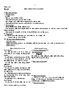 Giáo án Hóa học Lớp 11 - Bài 16-29