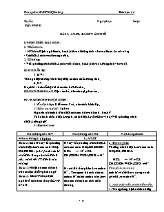 Giáo án Hóa học Lớp 11 - Bài 2: Axit. Bazơ. Muối - Trung tâm GDTX Mỹ Luông