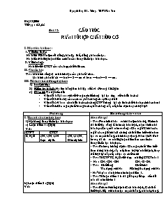 Giáo án Hóa học Lớp 11 - Bài 32: Cấu trúc phân tử hợp chất hữu cơ - Nguyễn Duy Hồ