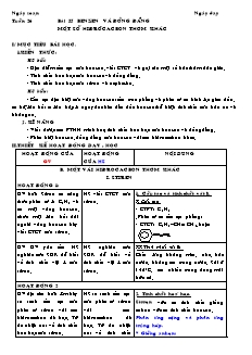 Giáo án Hóa học Lớp 11 - Bài 35: Benzen và đồng đẳng. Một số Hiđrocacbon khác (Tiếp theo) - Trần Thị Phước