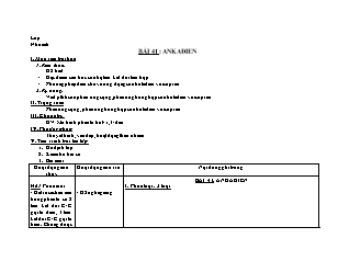 Giáo án Hóa học Lớp 11 - Bài 41: Ankađien (Bản hay)