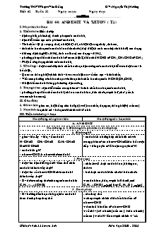 Giáo án Hóa học Lớp 11 - Bài 44: Anđehit và Xeton (Tiết 1) - Trường THPT Phạm Văn Đồng