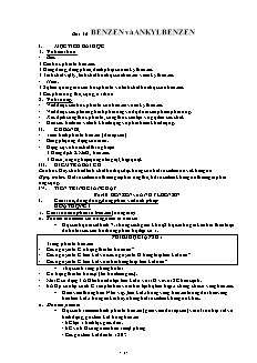 Giáo án Hóa học Lớp 11 - Bài 46: Benzen và Ankylbenzen
