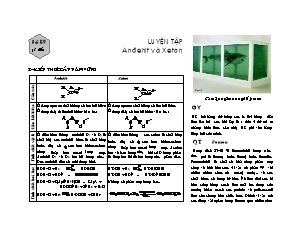 Giáo án Hóa học Lớp 11 - Bài 59: Luyện tập Anđehit và Xeton