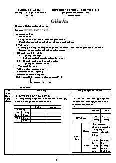 Giáo án Hóa học Lớp 11 - Bài: Luyện tập Ankin - Trường THPT Nguyễn Thái Bình