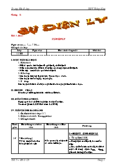 Giáo án Hóa học Lớp 11 - Chương 1: Sự điện li - Tiết 3, Bài 1: Sự điện ly - Trương Văn Hưởng