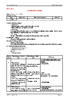 Giáo án Hóa học Lớp 11 - Chương 1: Sự điện li - Tiết 4, Bài 2: Axit, Bazơ và muối - Trương Văn Hưởng