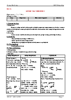 Giáo án Hóa học Lớp 11 - Chương 2: Nitơ. Phopho - Tiết 20: Luyện tập - Trương Văn Hưởng