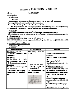 Giáo án Hóa học Lớp 11 - Chương 3: Cacbon. Silic (Bản hay)