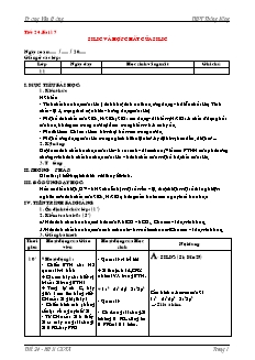 Giáo án Hóa học Lớp 11 - Chương 3: Cacbon. Silic - Tiết 24, Bài 17: Silic và hợp chất của Silic - Trương Văn Hưởng