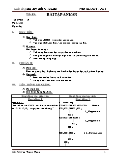 Giáo án Hóa học Lớp 11 - Chương trình học kì 2 - Nguyễn Trung Quân