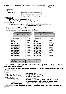 Giáo án Hóa học Lớp 11 cơ bản - Tuần 19+20