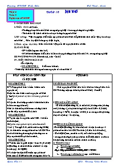 Giáo án Hóa học Lớp 11 nâng cao - Bài 10: Nitơ - Dương Văn Toàn