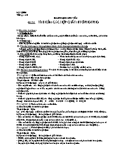 Giáo án Hóa học Lớp 11 nâng cao - Tiết 30: Bài thực hành số 2