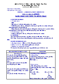 Giáo án Hóa học Lớp 11 nâng cao - Tiết 53-60 - Nguyễn Huy Đoan