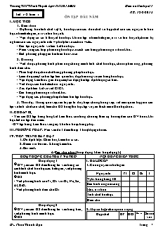 Giáo án Hóa học Lớp 11 - Tiết 1+2: Ôn tập đầu năm - Phan Thanh Dọn