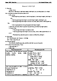 Giáo án Hóa học Lớp 11 - Tiết 2: Bám sát 2. Bài tập - Nguyễn Hải Long