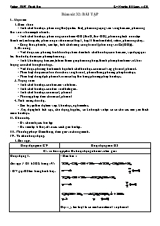 Giáo án Hóa học Lớp 11 - Tiết 32: Bám sát 32. Bài tập - Nguyễn Hải Long
