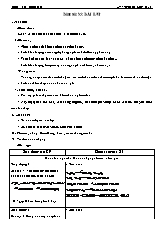 Giáo án Hóa học Lớp 11 - Tiết 35: Bám sát 35. Bài tập - Nguyễn Hải Long
