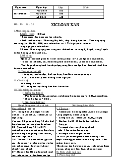 Giáo án Hóa học Lớp 11 - Tiết 39, Bài 26: Xicloan Kan