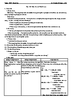 Giáo án Hóa học Lớp 11 - Tiết 40, Bài 25: Ankan (Tiếp theo) - Nguyễn Hải Long