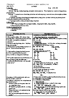 Giáo án Hóa học Lớp 11 - Tiết 42-45