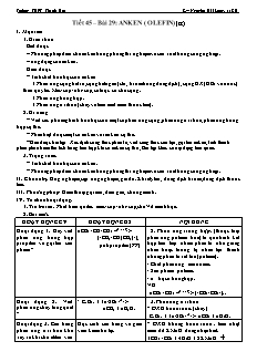 Giáo án Hóa học Lớp 11 - Tiết 45, Bài 29: Anken (Tiếp theo) - Nguyễn Hải Long