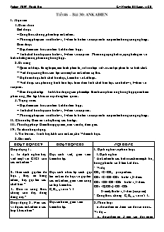 Giáo án Hóa học Lớp 11 - Tiết 46, Bài 30: Ankađien - Nguyễn Hải Long