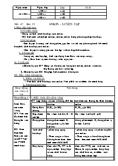 Giáo án Hóa học Lớp 11 - Tiết 47, Bài 33: Ankin. Luyện tập