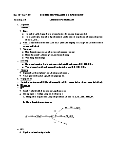 Giáo án Hóa học Lớp 11 - Tiết 53+54: Hiđrua Sunfua. Lưu huỳnh Đioxit