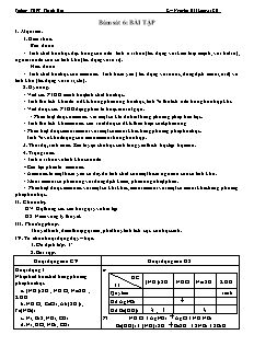 Giáo án Hóa học Lớp 11 - Tiết 6: Bám sát 6. Bài tập - Nguyễn Hải Long