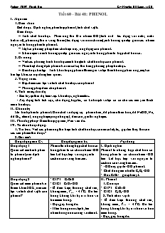 Giáo án Hóa học Lớp 11 - Tiết 60, Bài 41: Phenol - Nguyễn Hải Long