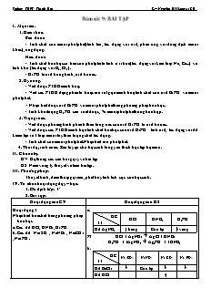 Giáo án Hóa học Lớp 11 - Tiết 9: Bám sát 9. Bài tập - Nguyễn Hải Long