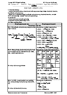 Giáo án Hóa học Lớp 11 tự chọn - Tiết 21: Bài tập Anken (Tiết 2) - Nguyễn Thị Hương